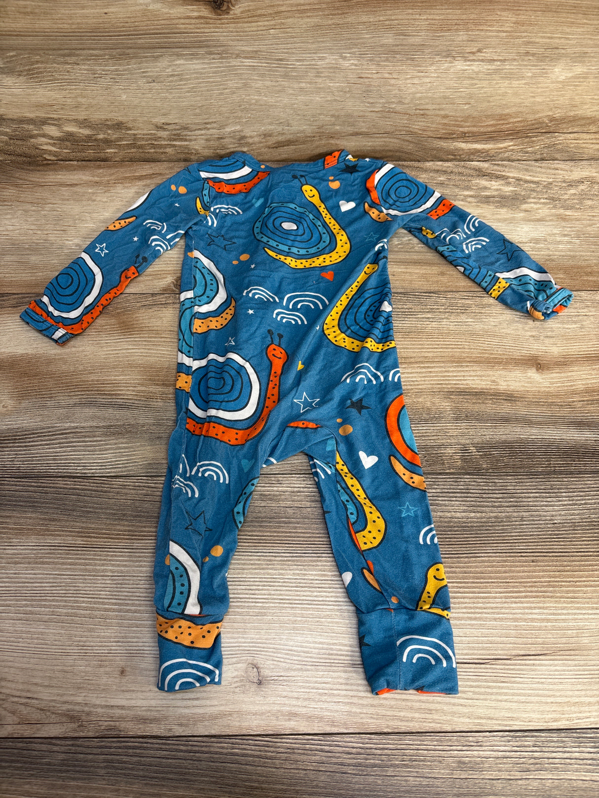 Lucky Elk Snail Footless Sleeper Blue sz 6-9m