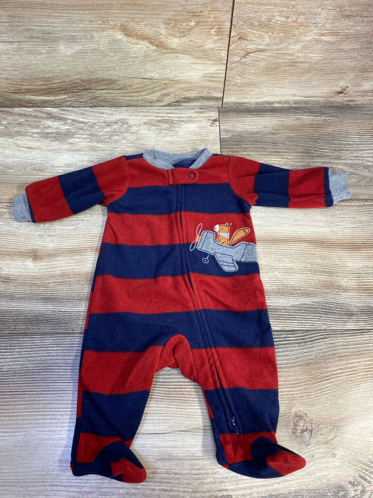 Carter's Striped Blanket Sleeper Burgundy sz Newborn