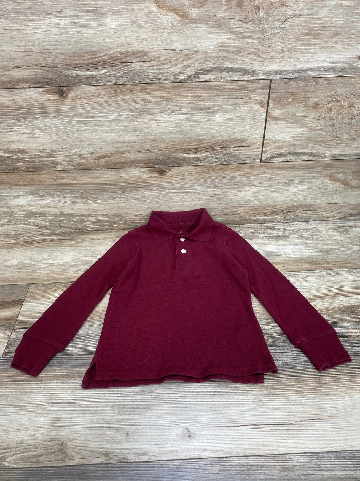 Baby Gap Burgundy Organic Cotton Uniform Polo Shirt sz 4/5