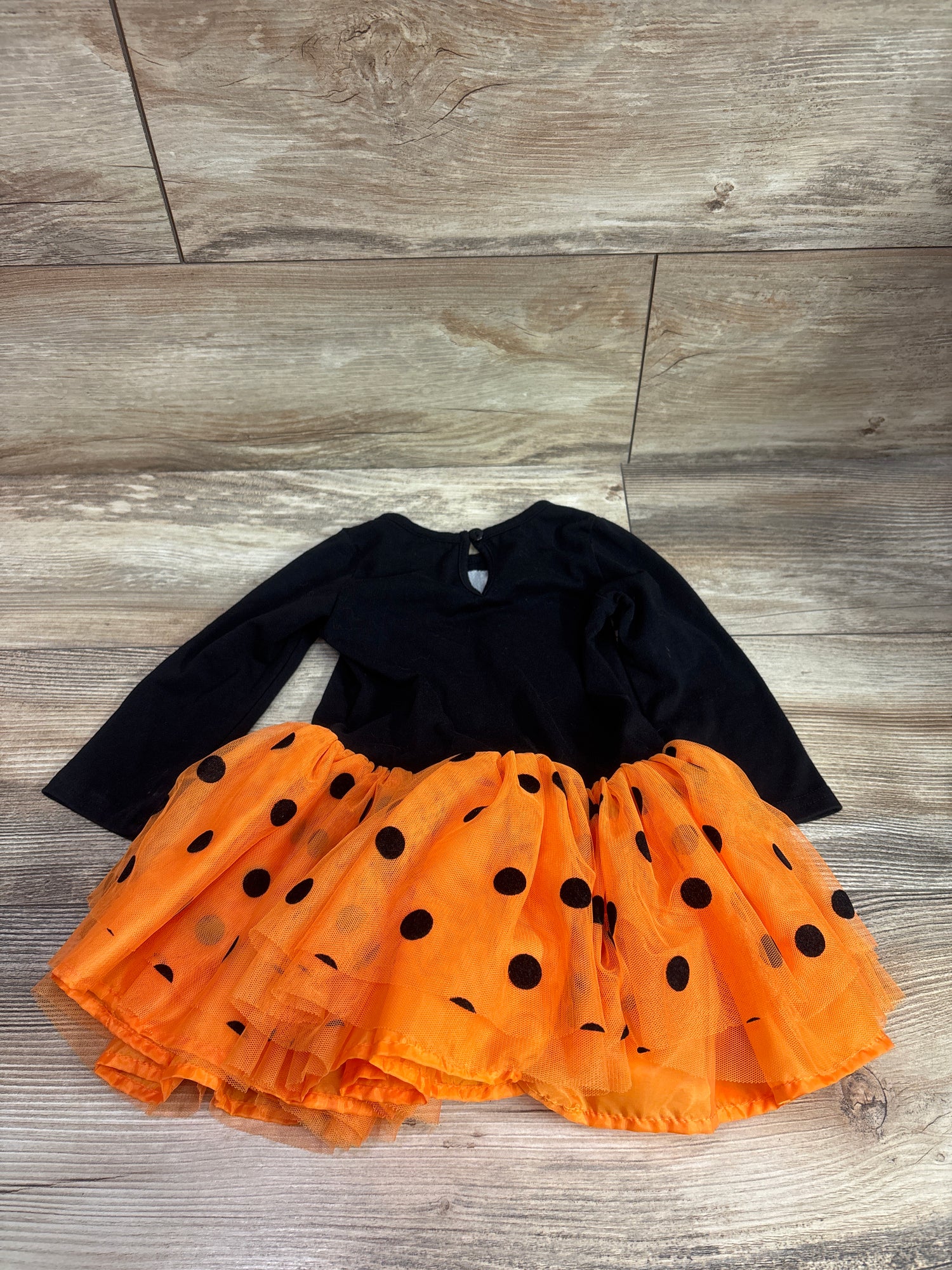 Counting Daisies Embroidered Halloween Cat Tulle Dress Black sz 2T
