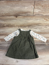 Just One You 2pc Cord Skirtall & Floral Shirt Set Cream sz 12m