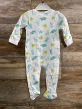 NEW Tres Beau et Belle White Dino Sleeper & Hat Set sz 3-6m