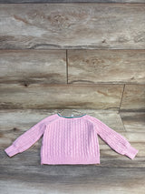Janie & Jack Cable Knit Balloon Sleeve Cardigan in Candy Pink sz 2T