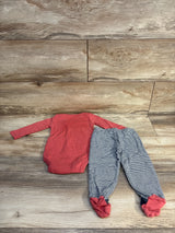 Carter's 2Pc Bodysuit & Pants Set BF Has Paws Salmon sz 9m