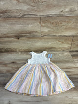 NEW Cat & Jack Striped Multicolored Tank Dress White sz 2T