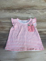 Little Lass Striped Pocket Shirt Pink sz 3T