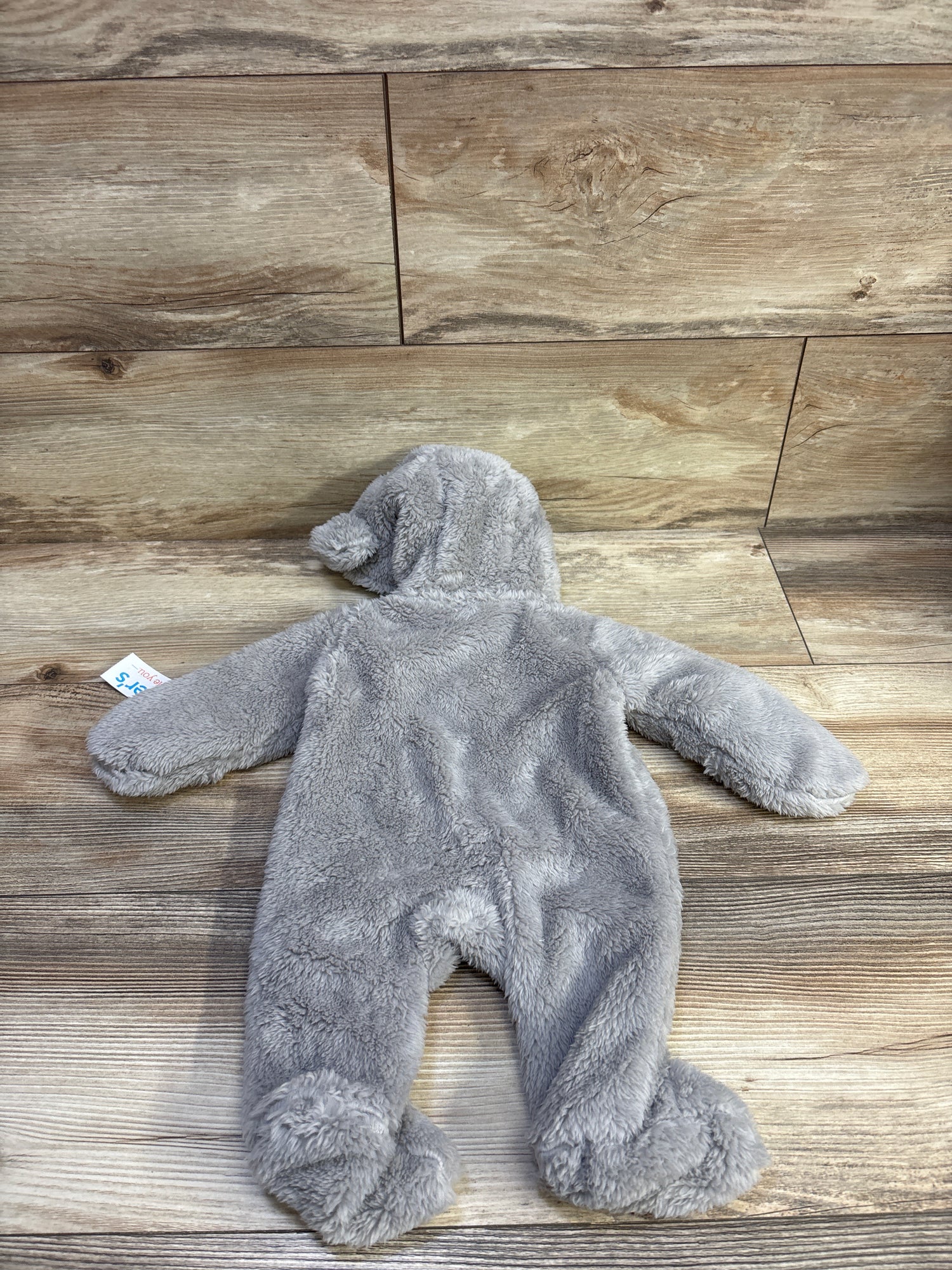 NEW Just One You Faux Fur Hooded Bunting Grey sz Newborn
