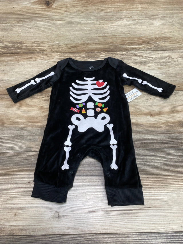 NEW Baby Starters Skeleton Coverall Black sz 3m - Me n Mommy To Be
