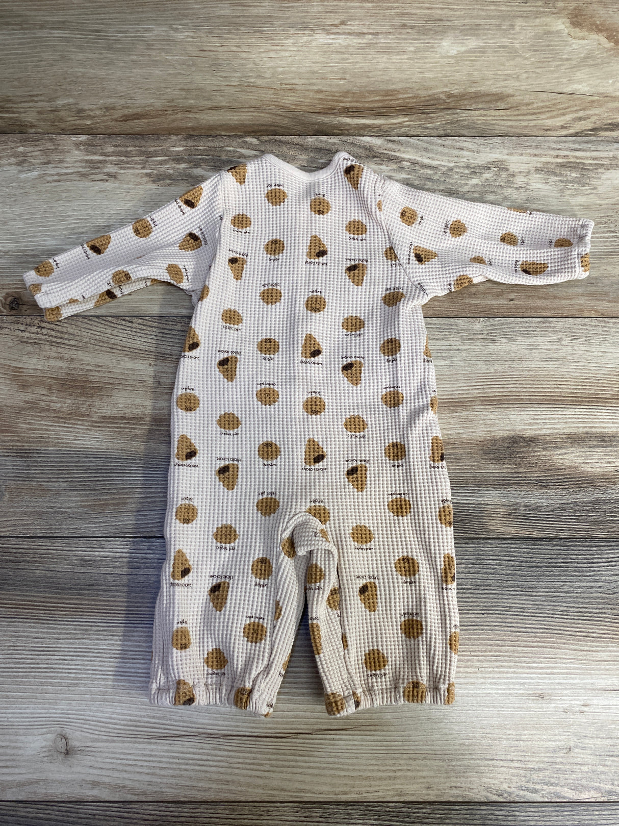 Waffle Knit Convertible Gown / Sleeper Cream sz 3-6m
