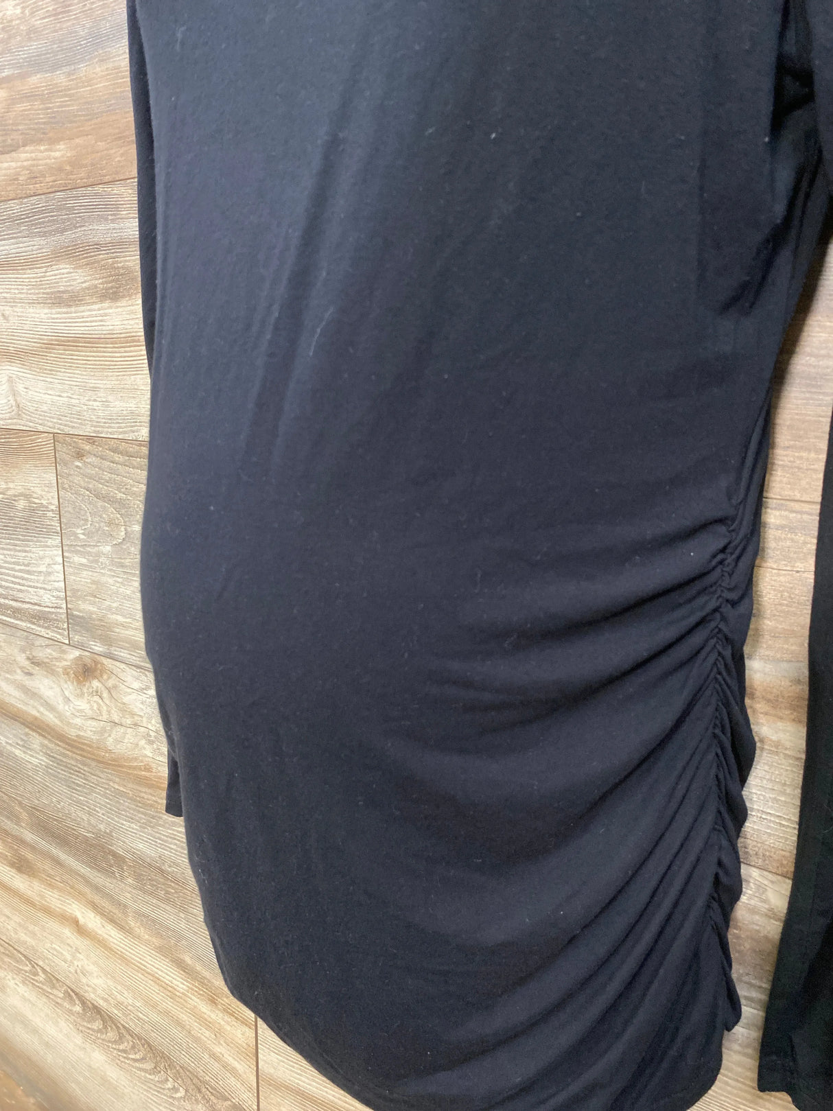 Smallshow Ruched Shirt Black sz Large