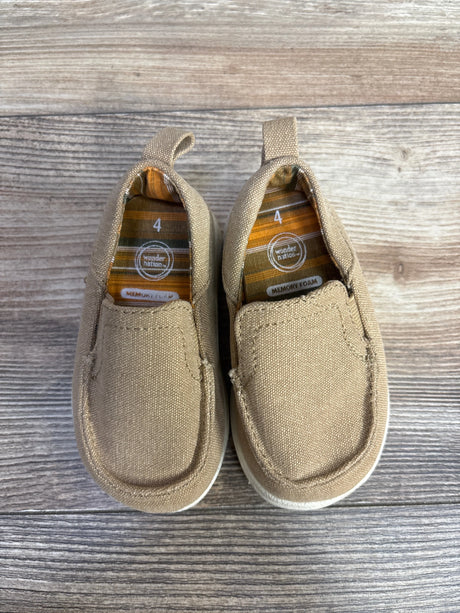 Wonder Nation Slip On Boat Sneakers Brown sz 4c - Me n Mommy To Be
