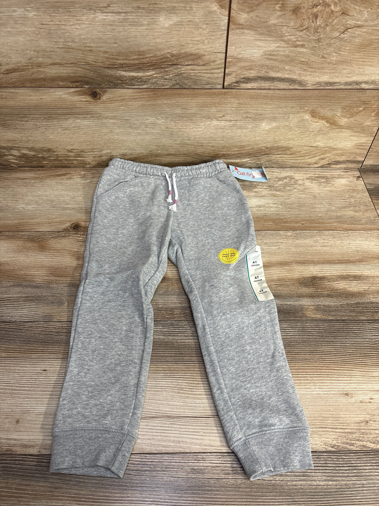 NEW Cat & Jack Drawstring Joggers Grey sz 4T