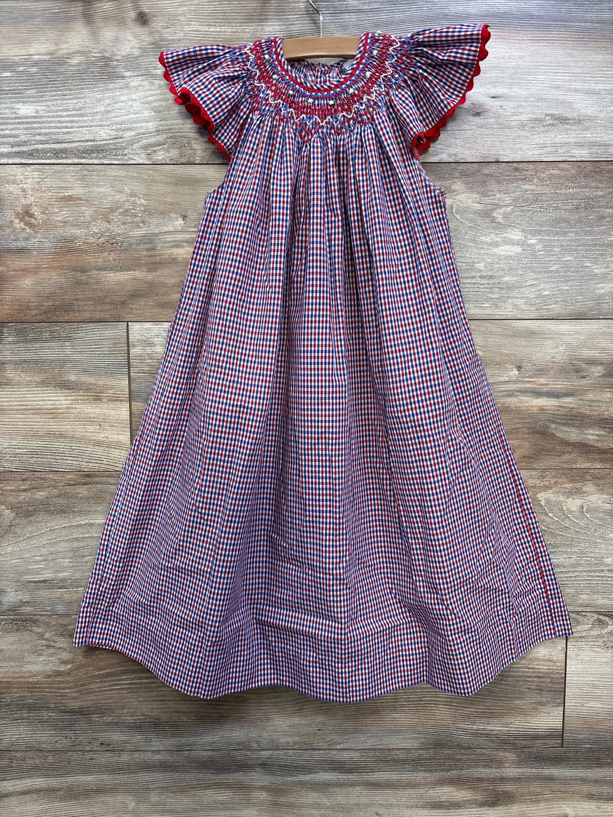 Remember Nguyen Smocked Angel Bishop Dress Red sz 4T - Me n Mommy To Be