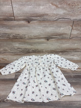 H&M Long Sleeve Gauze Dress Ivory sz 3T