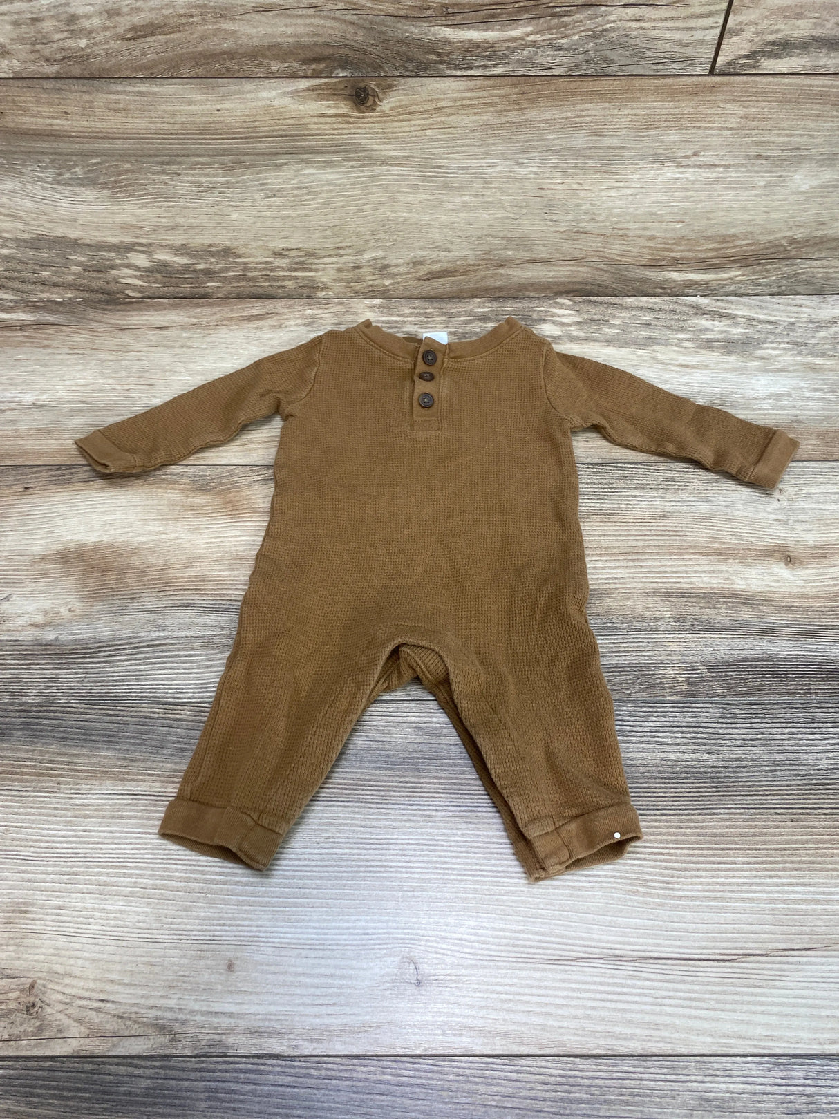 Old Navy Thermal Henley Coverall Brown sz 3-6m