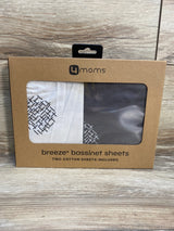 NEW 4moms Breeze Bassinet Sheets 2pk Grey/White