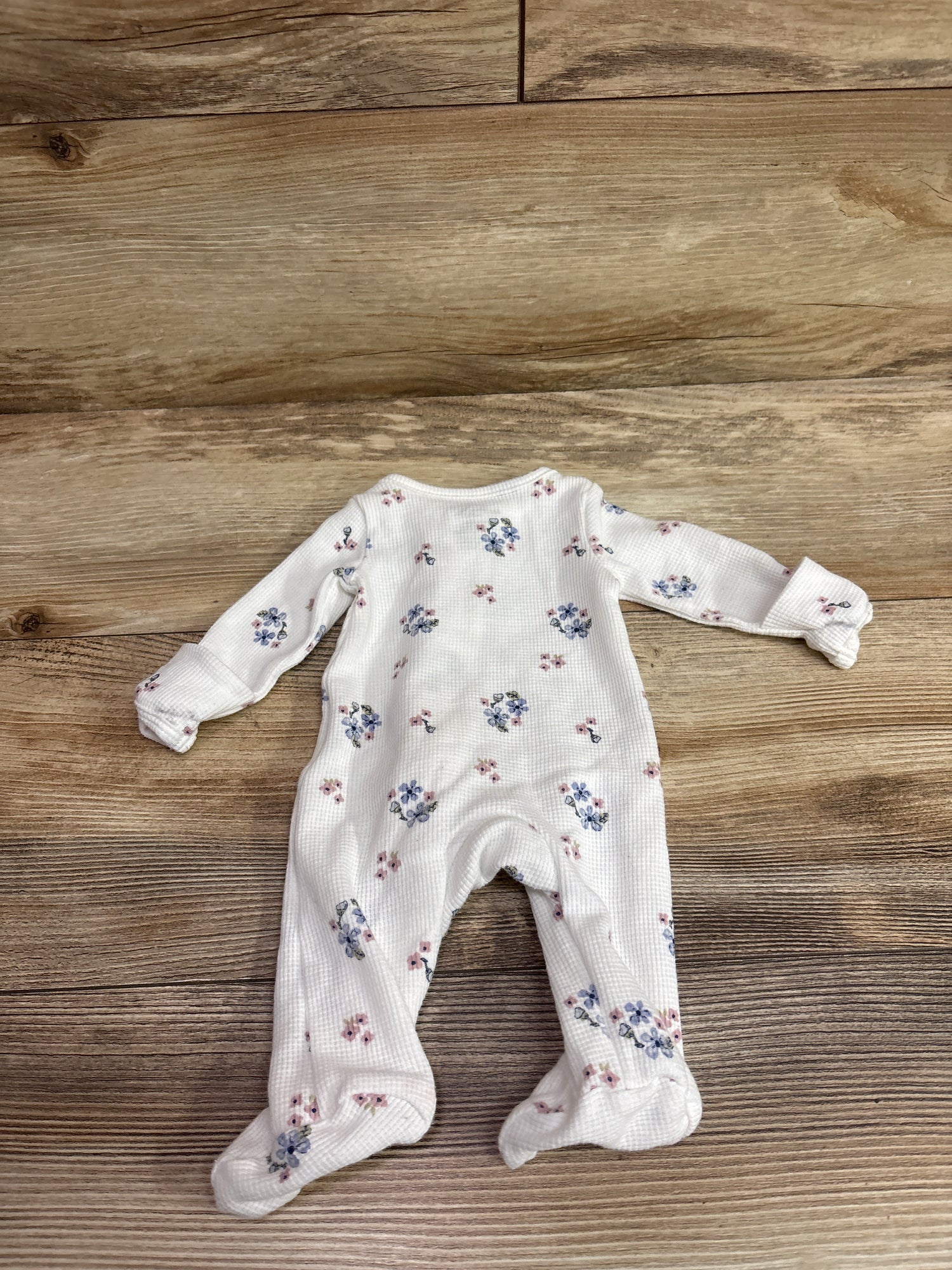 Simple Joys Waffle Knit Sleeper White sz Preemie