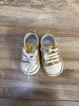 Meckior Glittery Slip-On Crib Shoes Gold sz 2c