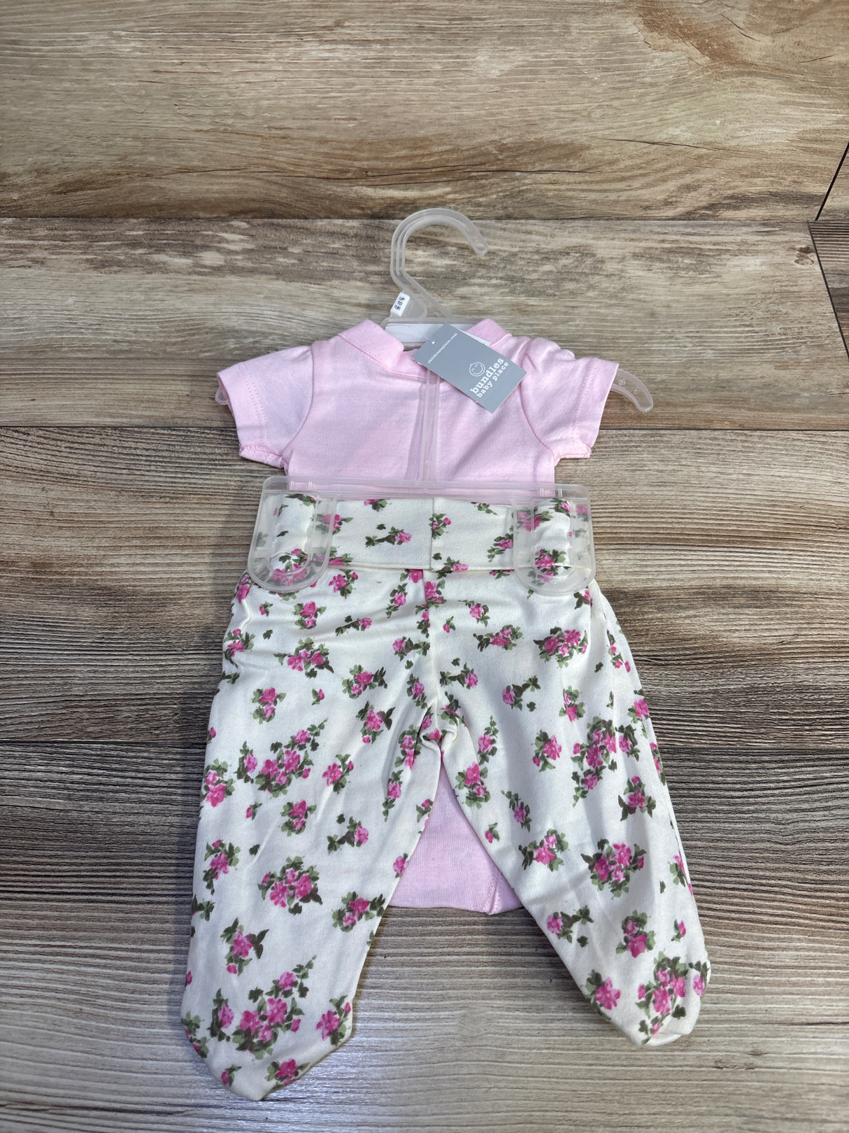 NEW Children's Place 2pc Kimono Bodysuit & Footed Pant Set Pink sz Newborn