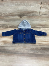 Okie Dokie Hooded Denim Jacket Blue sz 6m