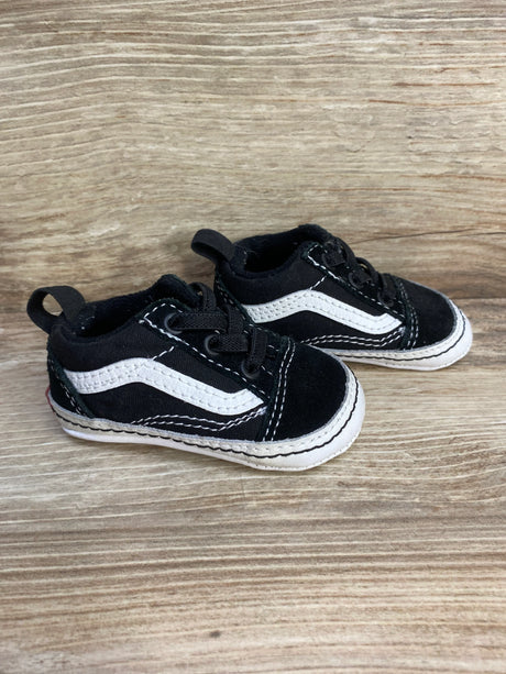 Vans Old Skool 'Black White' Crib Shoes sz 2c - Me n Mommy To Be