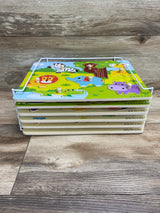 Asher & Olivia - 6Pk Wooden Toddler Peg Puzzles and Rack Set