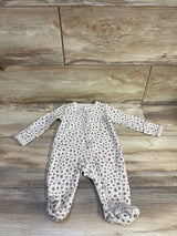 Just One You Waffle Knit Leopard Sleeper Beige sz 3m