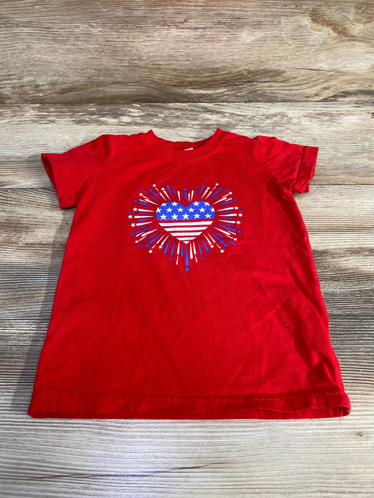 Wild and Happy Stars & Stripes Shirt Red sz 2T
