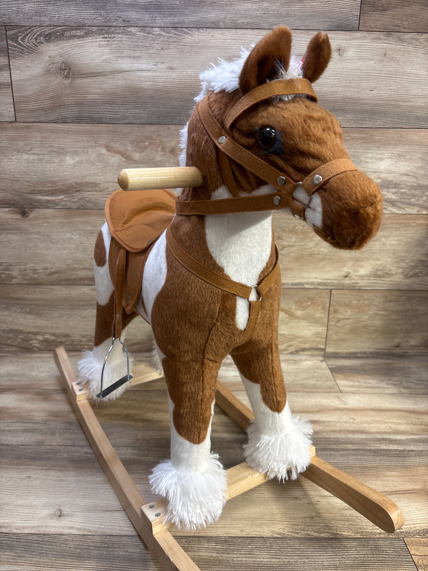 Qaba Plush Wooden Toddler Rocking Horse