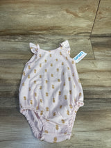 NEW Just One You Waffle Knit Pineapple Bodysuit Pink sz 12m