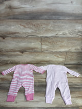 Cloud Island 2pk Waffle Knit Footless Sleeper Set Pink sz 0-3m