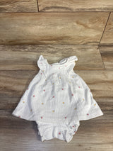 NWOT Janie & Jack 2pc Rose Pointelle Matching Set White sz 3-6m