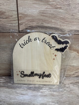 NEW Beeveer Retro Halloween Baby's First DIY Footprint Wooden Board
