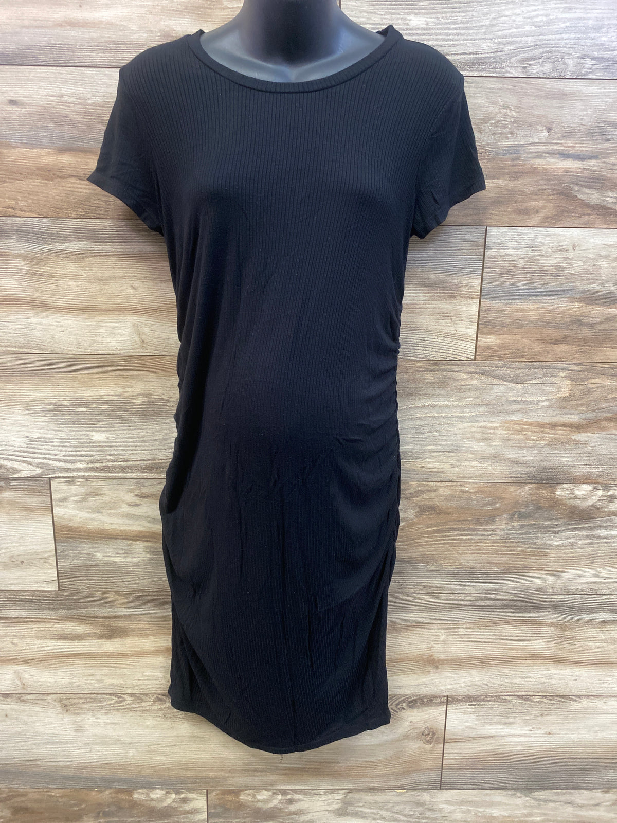Time & Tru Maternity Ruched Dress Black sz Small (4-6)