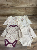 NEW Chick Pea 4pk Organic Bodysuits Ivory sz 0-3m