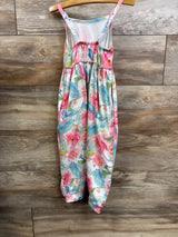 Generic Watercolor Floral Sleeveless Jumpsuit White sz 3-4T
