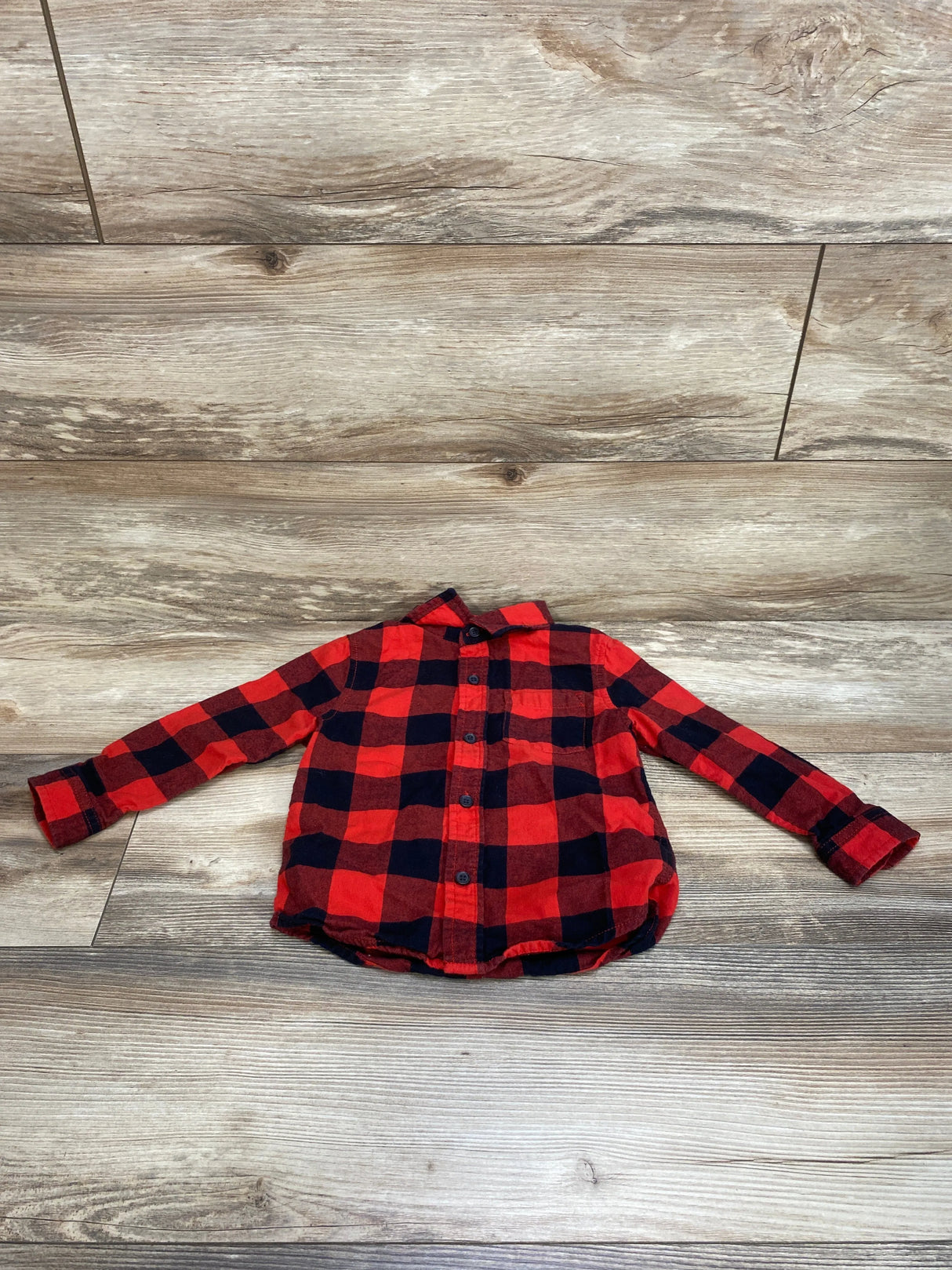 Cat & Jack Plaid Flannel Shirt Red sz 3T