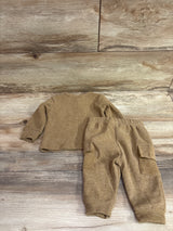 RZ by Rachel Zoe 2pc Knit Henley Shirt & Pants Set Tan sz 3/6m