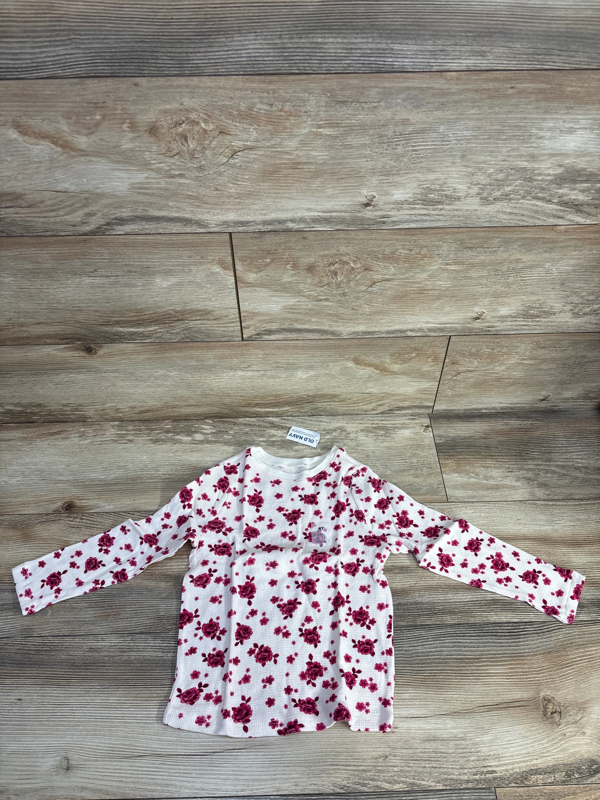 NEW Old Navy Floral Thermal Shirt White sz 4T