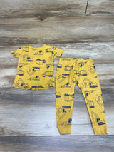 Just One You 2Pc Trucks Print Pajamas Yellow Sz 18m