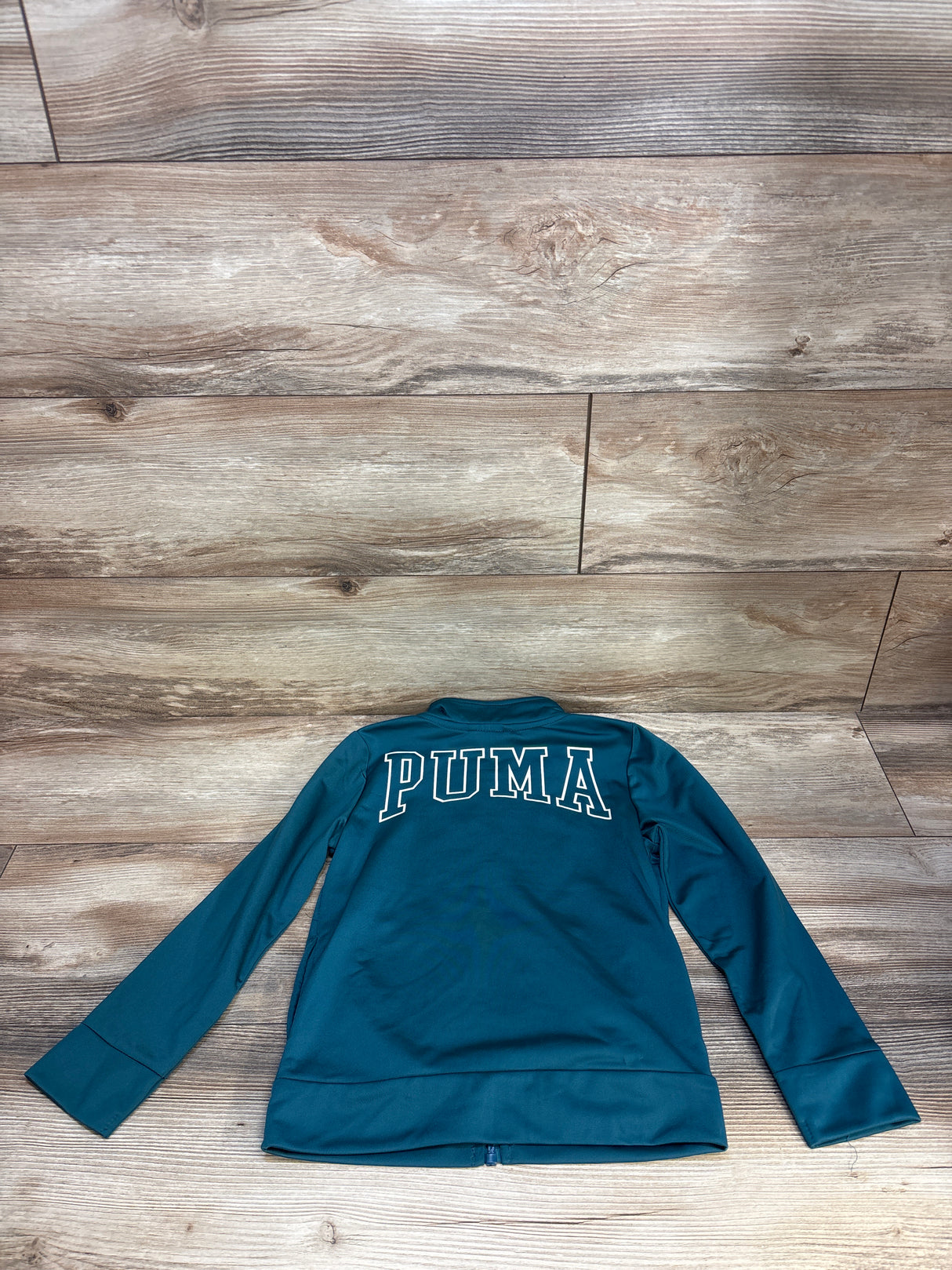 Puma Tricot Athletic Zip Up Jacket Blue sz 5T
