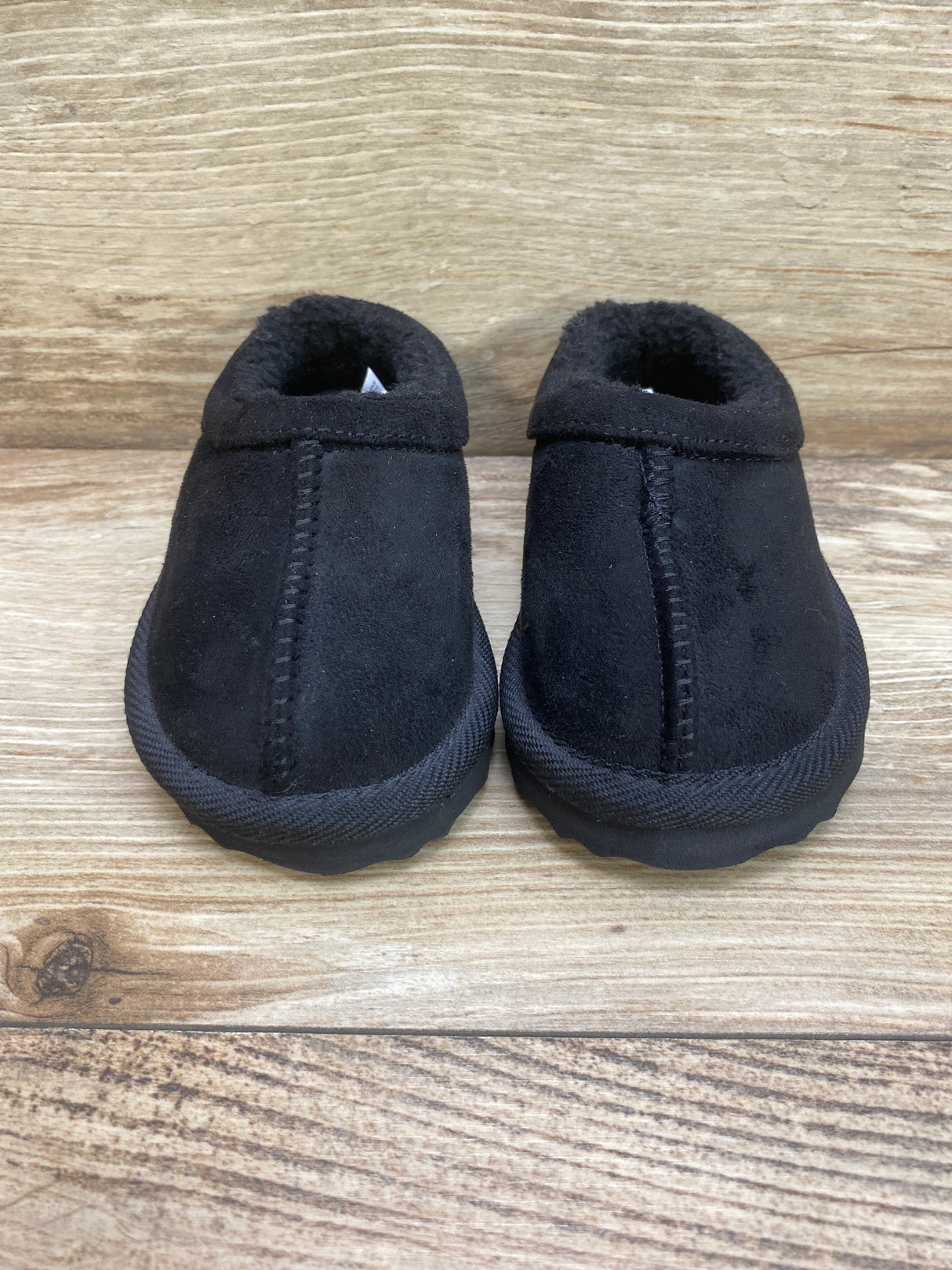 Cat & Jack Toddler Jude Faux Fur Clog Slippers Black Sz 5c