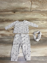 Just One You 3pc Polka Dot Henley Shirt Taupe sz 6m