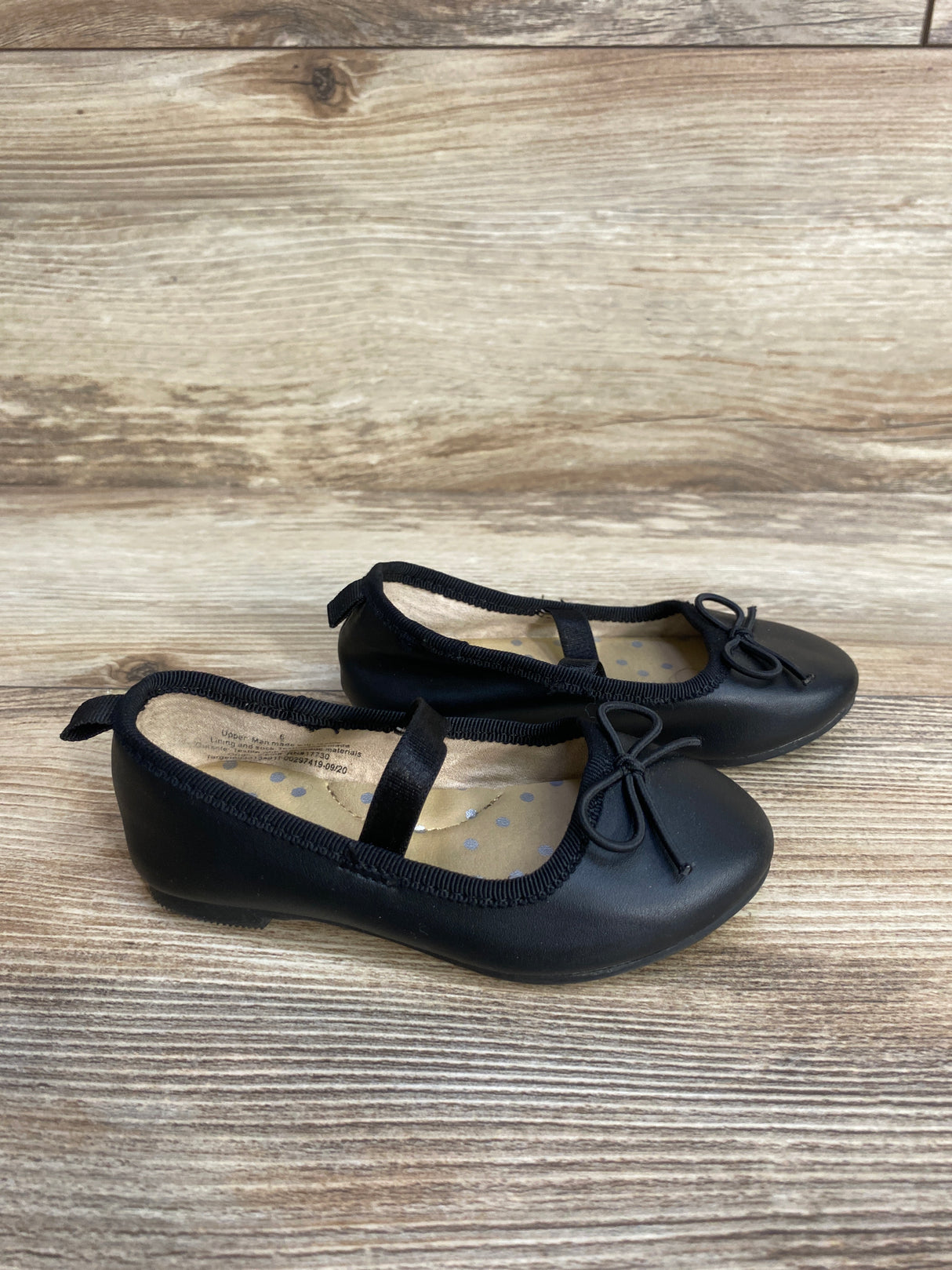 Cat & Jack Nora Slip-On Ballet Flats Black sz 6c