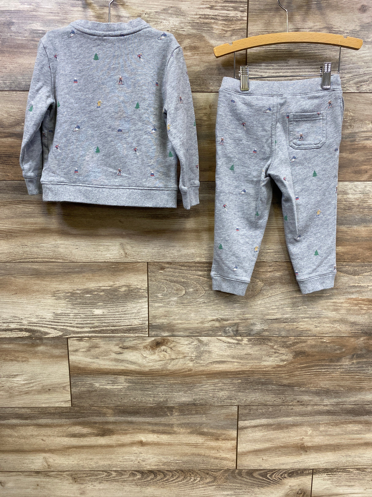 Janie & Jack Ski Icon Sweatshirt & Jogger Set Grey sz 2T