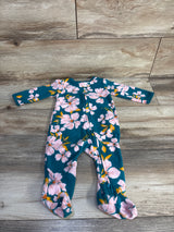 Carters Floral Blanket Sleeper Green sz 6m