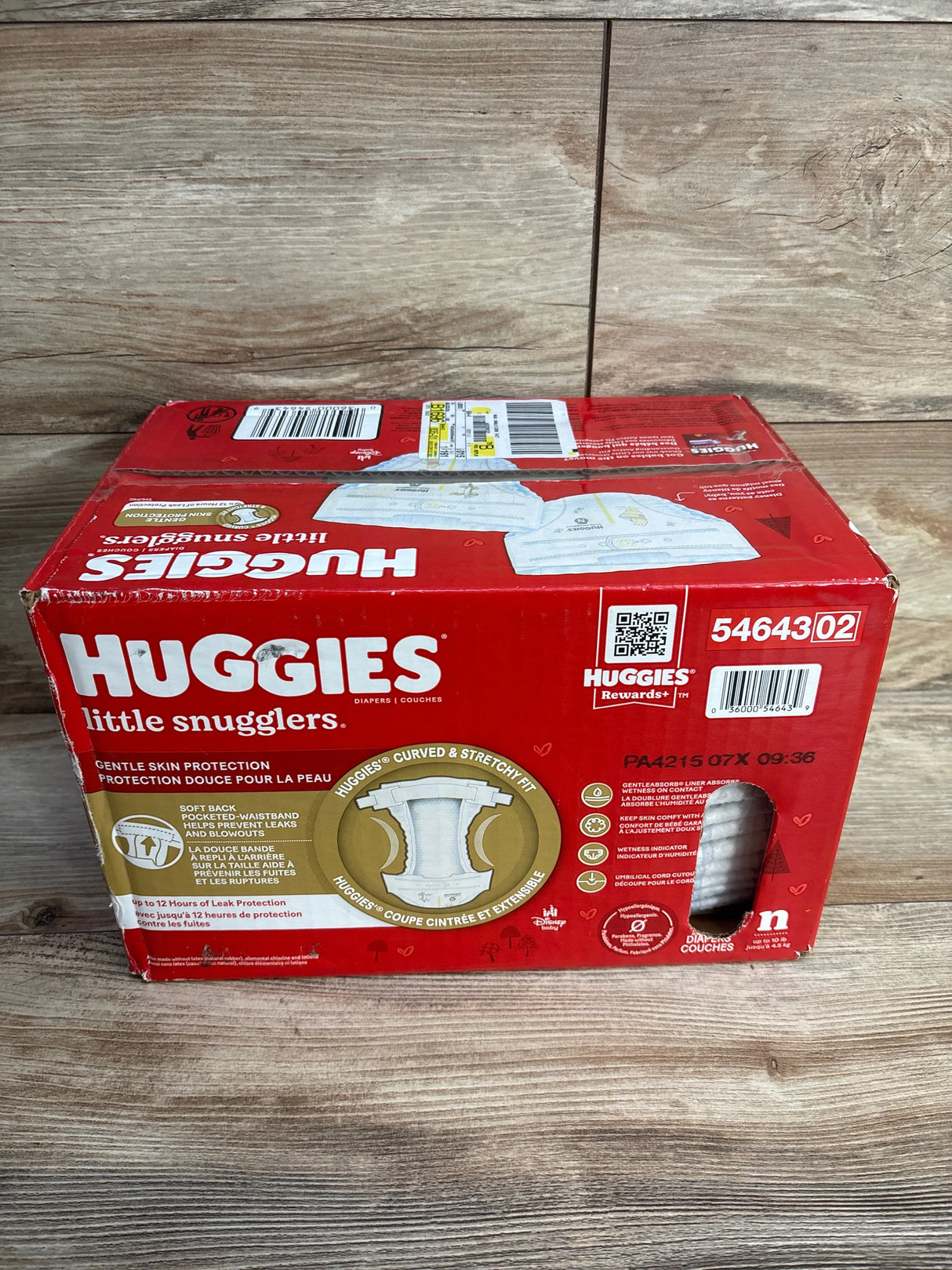NEW Box of Huggies Little Snugglers Disposable Diapers 76ct. Size Newborn