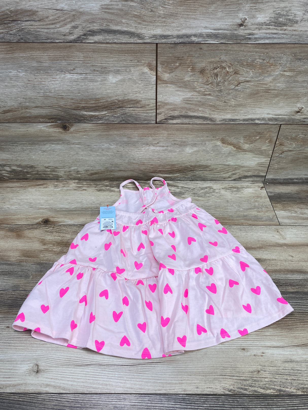 NEW Cat & Jack Heart Print Dress Pink sz 3T