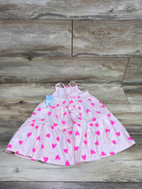 NEW Cat & Jack Heart Print Dress Pink sz 3T