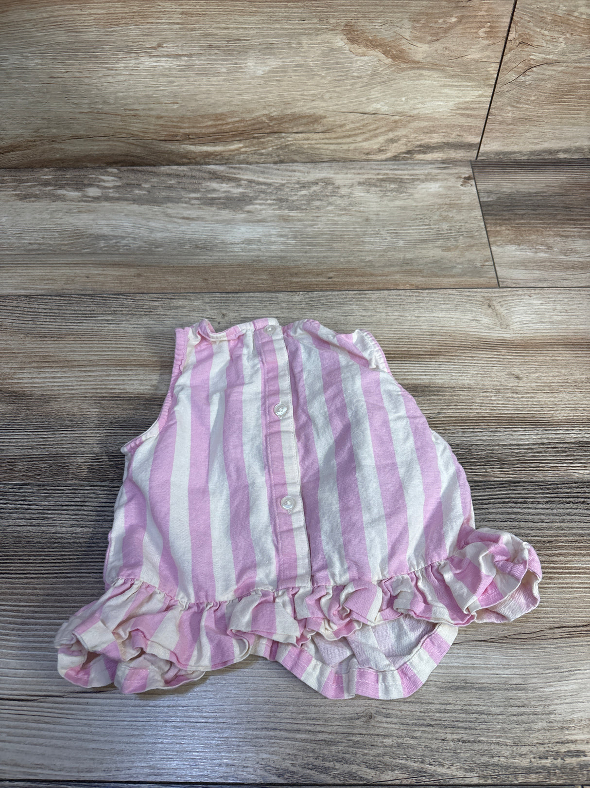 Anyday Striped Peplum Tank Top Ivory sz 12-18m